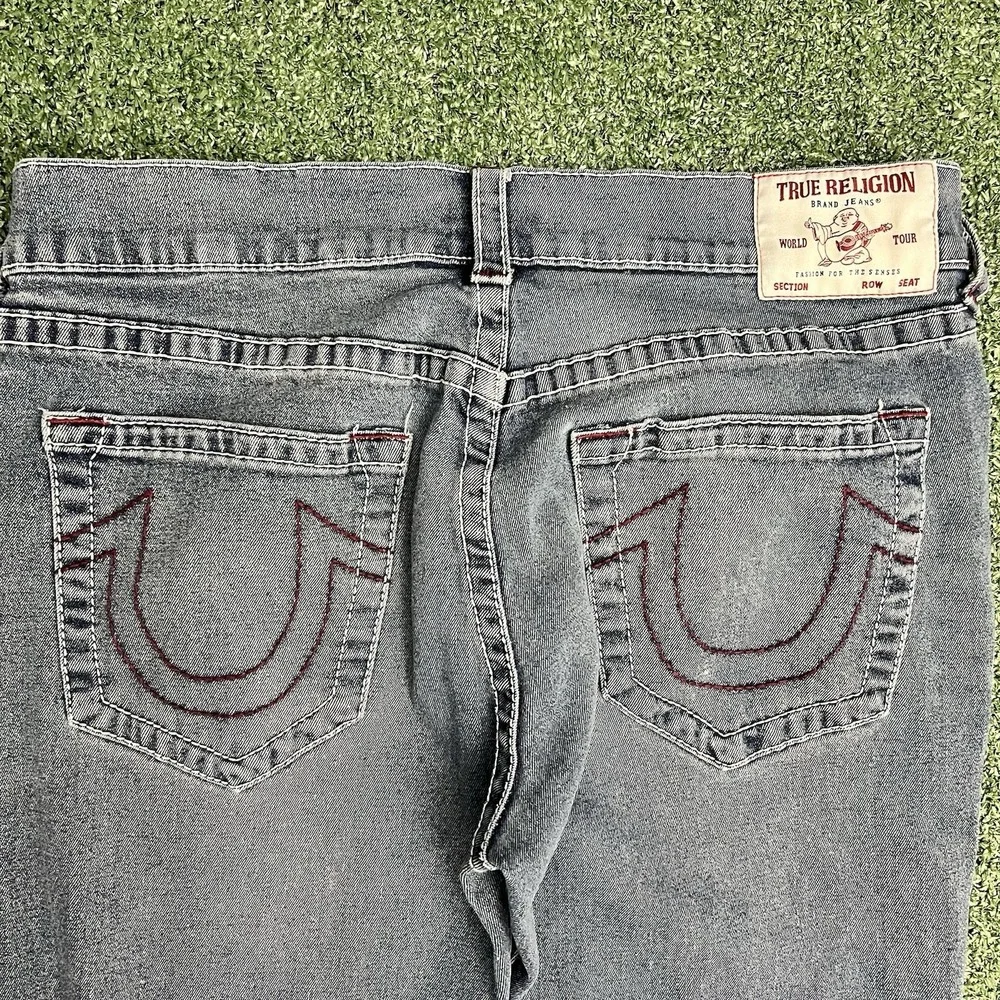 True Religion Rocco Jeans Mens 36x30 Blue Relaxed Skinny Denim Stretch